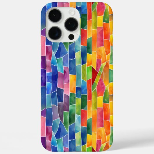 Waterverf Regenboog Glas-in-Lood Case-Mate iPhone Case (Achterkant)