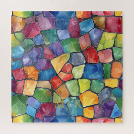 Waterverf regenboog Glas in lood Legpuzzel