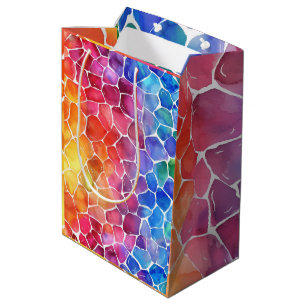 Waterverf Regenboog Glas-in-lood Medium Cadeauzakje