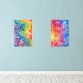 Waterverf regenboog Glas in lood Muurkunst Sets (Houten vloer)