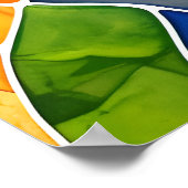 Waterverf regenboog Glas in lood Poster (Hoek)