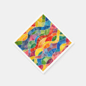 Waterverf regenboog Glas in lood Servet (Hoek)