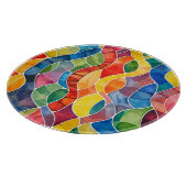 Waterverf regenboog Glas in lood Snijplank (Hoek)