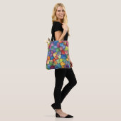 Waterverf regenboog Glas in lood Tote Bag (Op model)