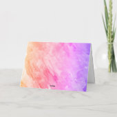 Waterverf regenboog gradiënt schilderij bedankkaart (Achterkant)