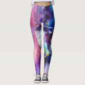 Waterverf regenboog grillige  naam leggings (Voorkant)