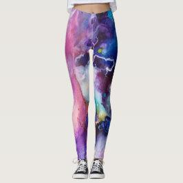 Waterverf regenboog grillige naam leggings