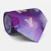 Waterverf regenboog grillige naam stropdas (Opgerold)