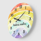 Waterverf regenboog grote klok (Hoek)