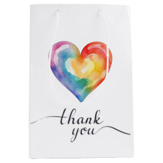 Waterverf Regenboog Hart Bedankt Cadeautas