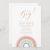 Waterverf regenboog is een Baby shower Kaart (Voorkant / Achterkant)