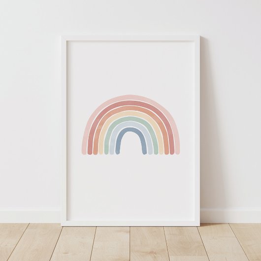Waterverf Regenboog Kinderkamer Poster