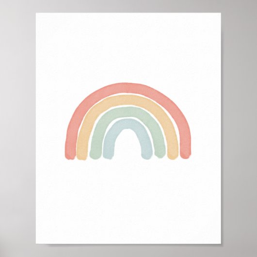 Waterverf Regenboog Kinderkamer Poster (Voorkant)