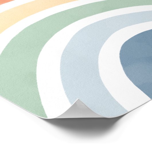 Waterverf Regenboog Kinderkamer Poster (Hoek)