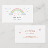 Waterverf regenboog kinderopvang visitekaartje (Voorkant / Achterkant)