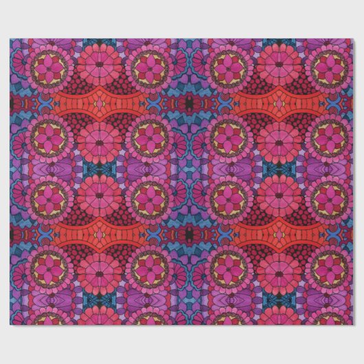 Waterverf Regenboog Kleur Mandala Cadeaupapier (Vlak)