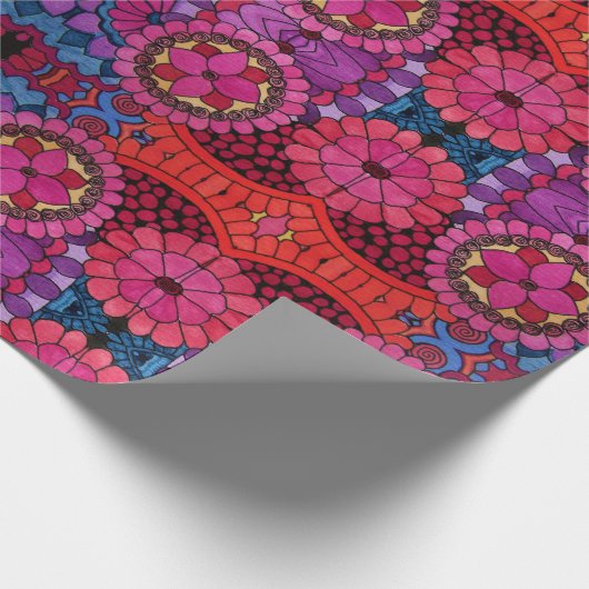 Waterverf Regenboog Kleur Mandala Cadeaupapier (Hoek)