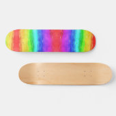 Waterverf regenboog kleurig persoonlijk skateboard (Horizontaal)