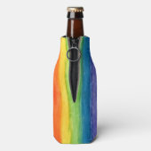 Waterverf Regenboog kleurrijk Aangepast Modern Flesjeskoeler (Fles Achterkant)