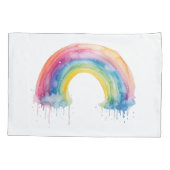 Waterverf Regenboog Kussensloop (Achterkant)