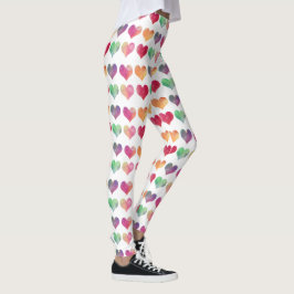 Waterverf regenboog leggings