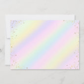 Waterverf regenboog meisje 1e Verjaardag Party Fot Kaart (Achterkant)