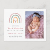 Waterverf Regenboog met aankondiging hartslag (Voorkant)