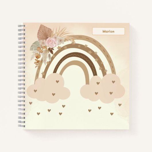 Waterverf regenboog met ventilator notitieboek (Voorkant)