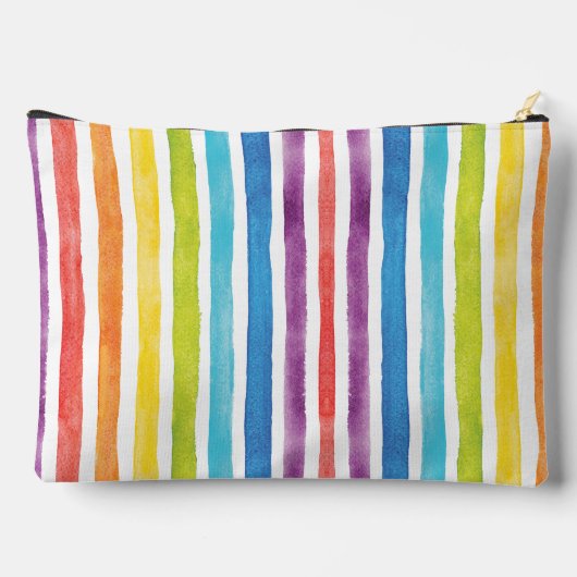 Waterverf Regenboog Monogram Strepen Gepersonalise Etui (Achterkant)