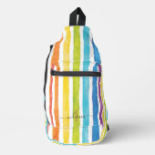 Waterverf Regenboog Monogram Strepen Gepersonalise Sling Bag (Voorkant)