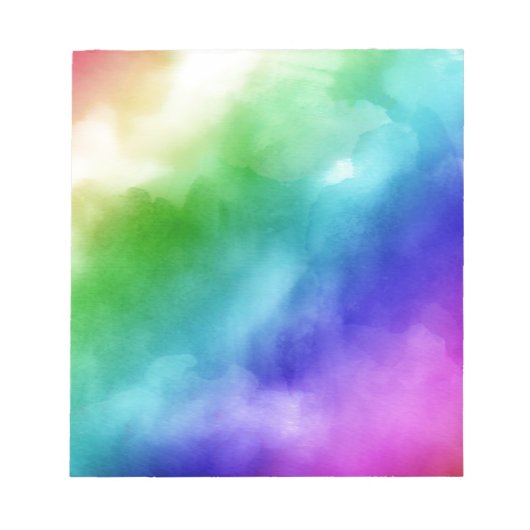 Waterverf regenboog notitieblok (Voorkant)