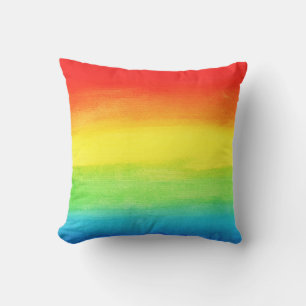 Waterverf Regenboog Ombre Rood Blauw Moeder Verjaa Buitenkussen