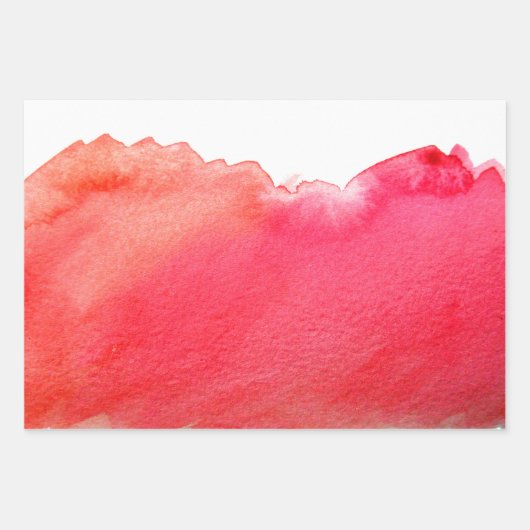 Waterverf regenboog oranje rood en groen inpakpapier vel (Voorkant 3)