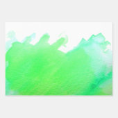 Waterverf regenboog oranje rood en groen inpakpapier vel (Voorkant 2)