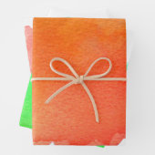 Waterverf regenboog oranje rood en groen inpakpapier vel (In situ)