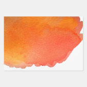 Waterverf regenboog oranje rood en groen inpakpapier vel (Voorkant)