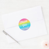 Waterverf regenboog partij dank u Stickers (Envelop)