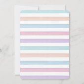 Waterverf regenboog pastel baby sprinkle kaart (Achterkant)