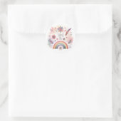 Waterverf Regenboog Pastel Bohemian dank u Ronde Sticker (Tas)