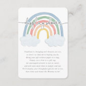 Waterverf regenboog pastel display douche informatiekaartje (Voorkant)
