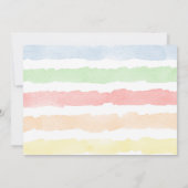 Waterverf regenboog pastel meisje birthday foto kaart (Achterkant)