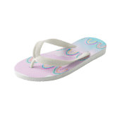 Waterverf regenboog Pastel Roze en blauw Kinder Teenslippers (Schuin)