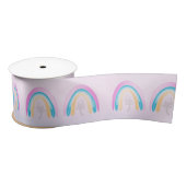 Waterverf regenboog Pastel Roze en blauw Satijnen Lint (Spoel)