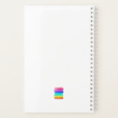 Waterverf regenboog penseelstreken artiestennaam p notitieboek (Achterkant)