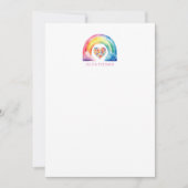 Waterverf Regenboog Persoonlijk Schrijfwaren Bedankkaart (Voorkant)