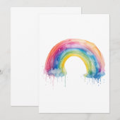 Waterverf Regenboog Platte Kaart (Voorkant / Achterkant)