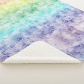 Waterverf regenboog sherpa deken (3/4)