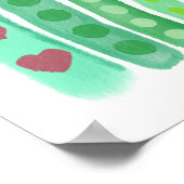 Waterverf regenboog | Sint-Patrick's Day Shamrocks Poster (Hoek)