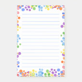 Waterverf Regenboog Stippen Notitieblok Post-it® Notes (Voorkant)