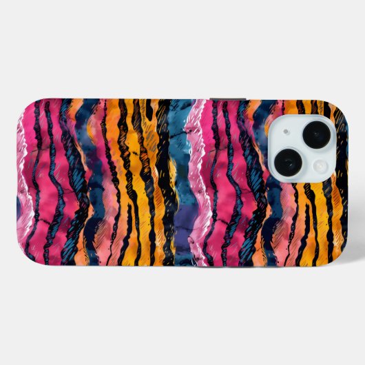 Waterverf regenboog tijger strepen Case-Mate iPhone case (Achterkant (horizontaal))